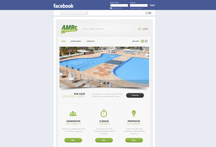 HTML para Facebook - Home