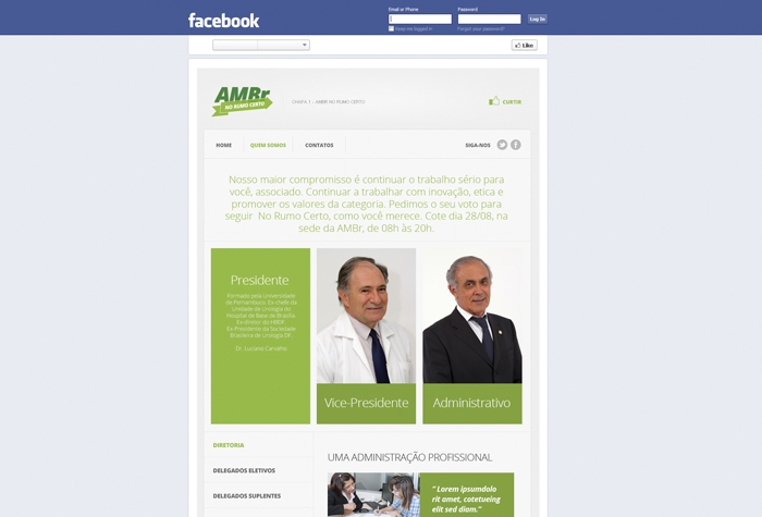 HTML para Facebook - Perfil dos Candidatos